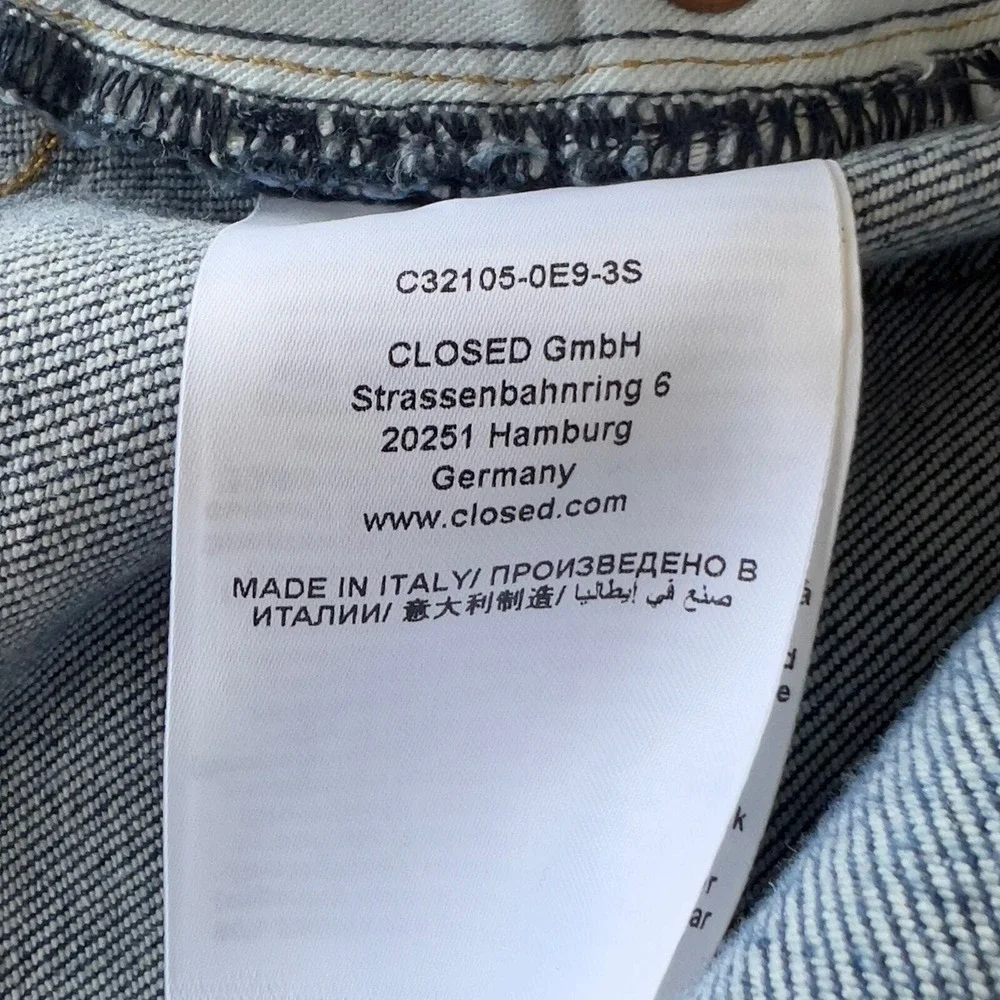 Closed A Better Blue Candiani Italian Denim Slim Jeans Medium Wash C32105-0E9-3S - Picture 16 of 16